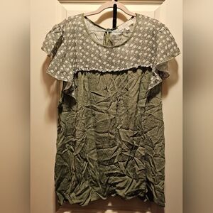 NWT Suzanne Betro 3X Flutter Sleeve blouse